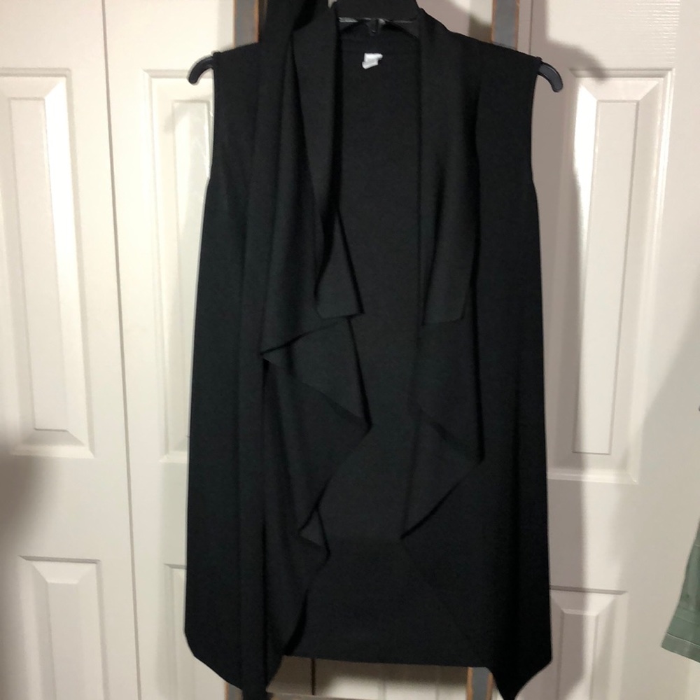 Black collared knit vest XXL